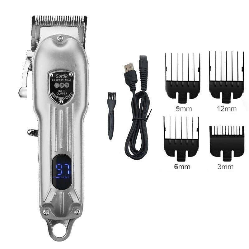 Professional dog hair clipper, rechargeable in metal