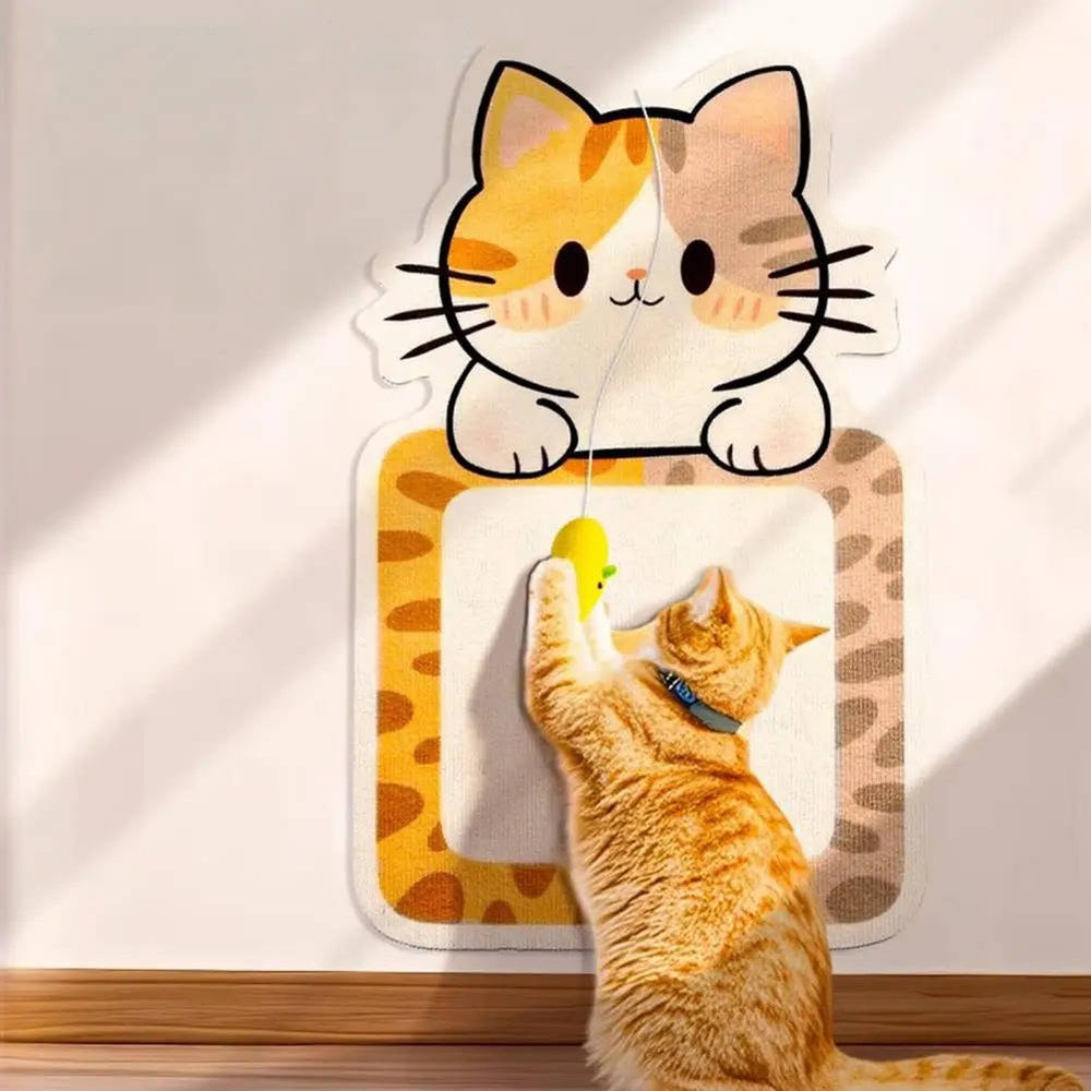 Wall-mounted cat scratching post 1