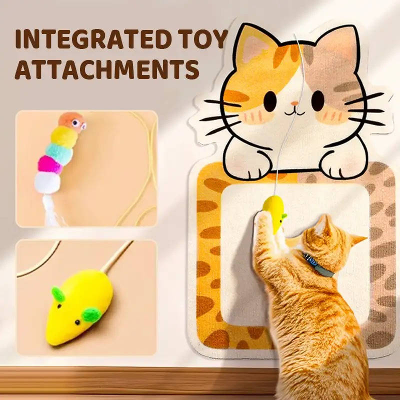 Wall-mounted cat scratching post 2