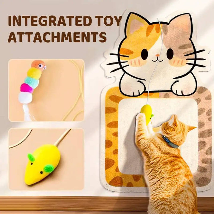 Wall-mounted cat scratching post 2