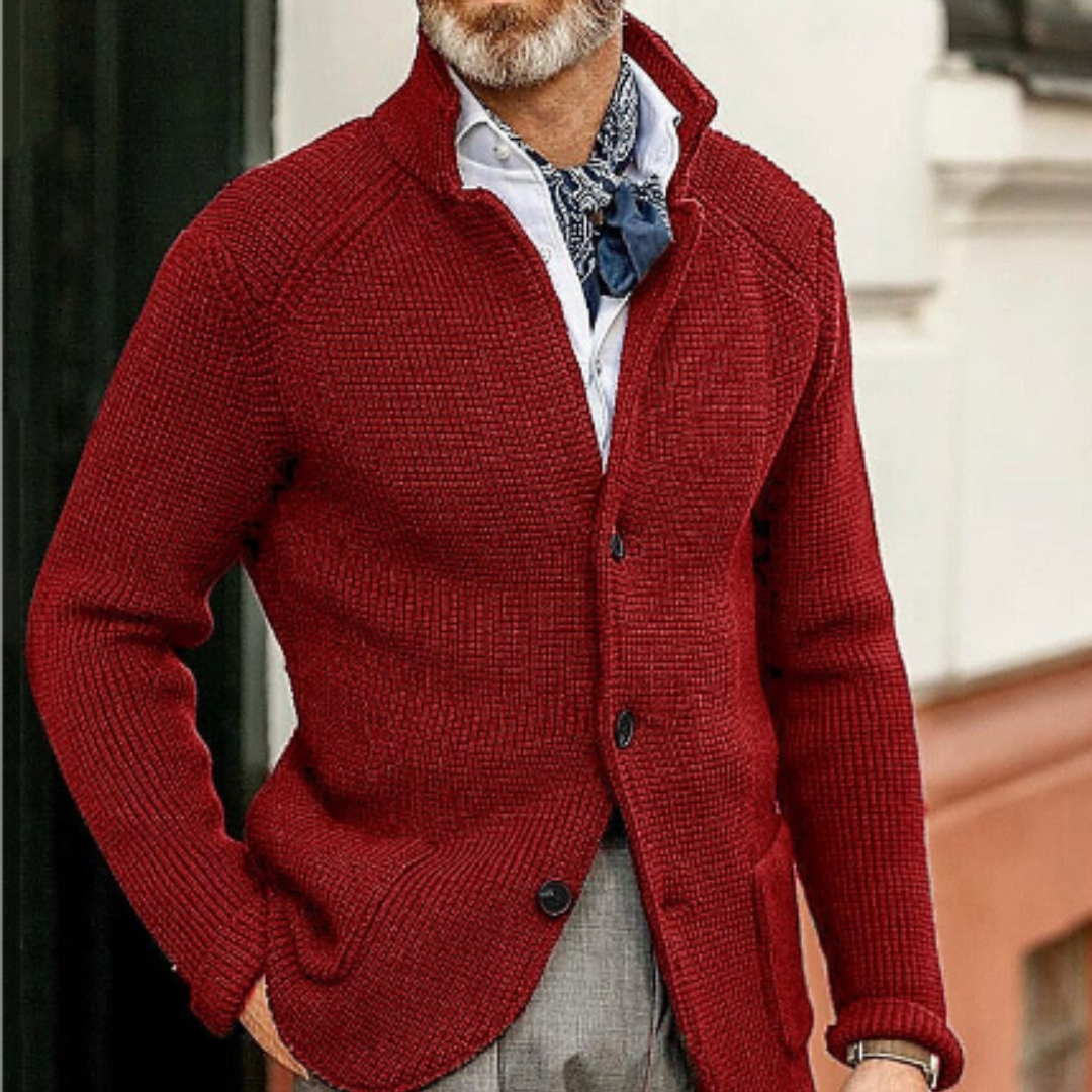 Warm men's cardigan | Button-up 10