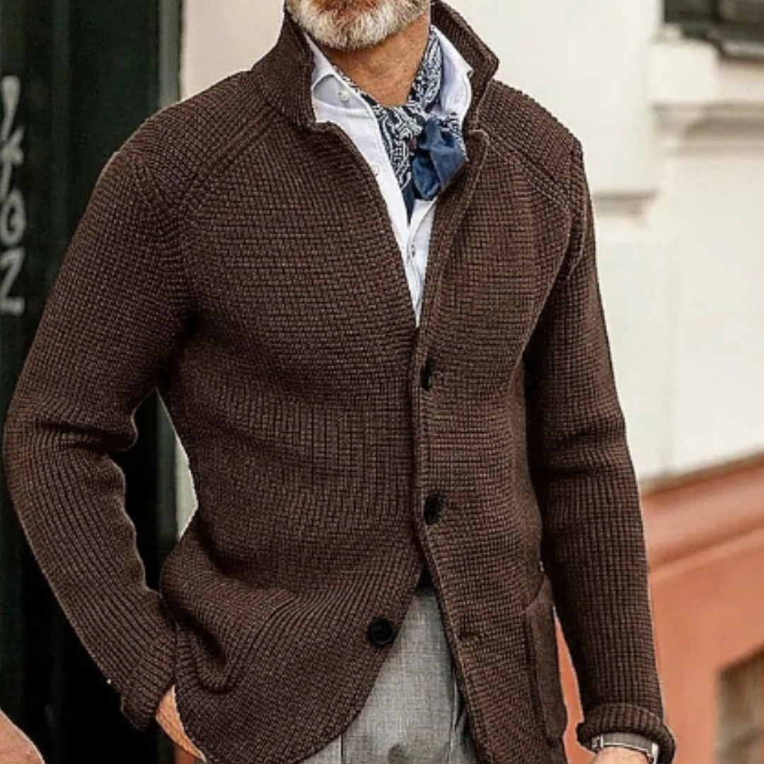 Warm men's cardigan | Button-up 6