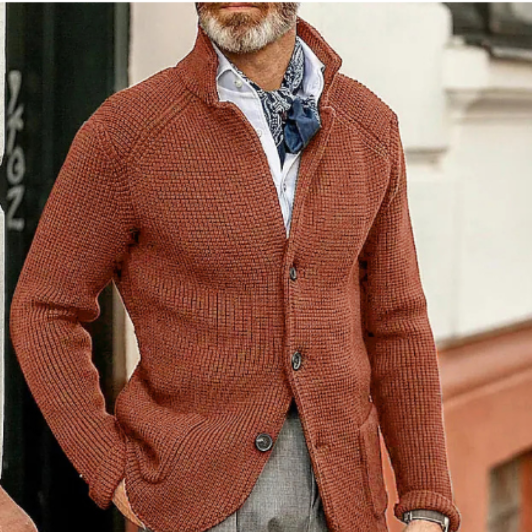 Warm men's cardigan | Button-up 9