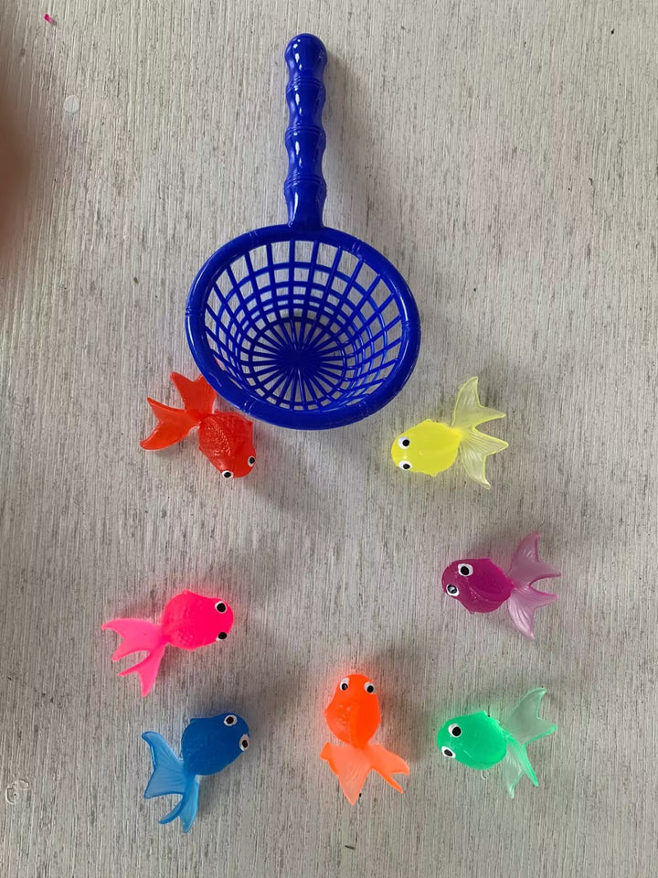 AquaFin | Ensemble de jouets de bain flottants en caoutchouc en forme de poisson