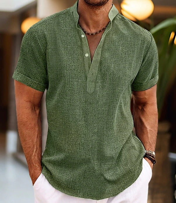 Polo pour homme - Col en V confortable pour un style quotidien et un port polyvalent