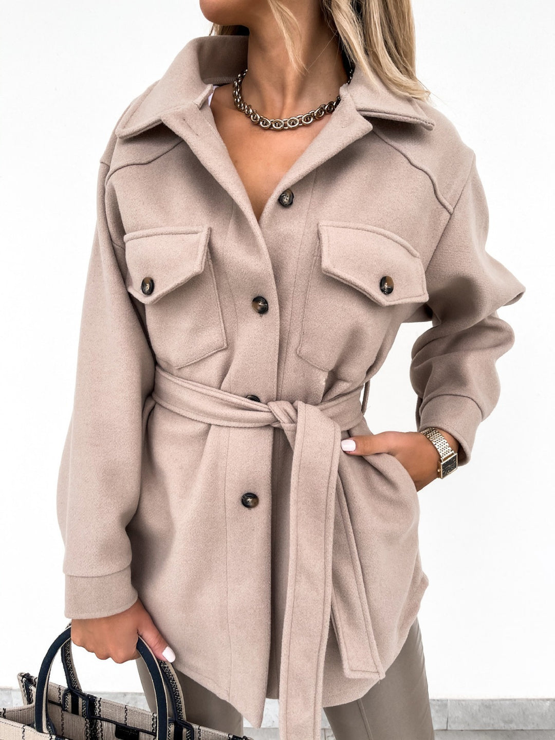 Monika | Veste-chemise surdimensionnée avec poches
