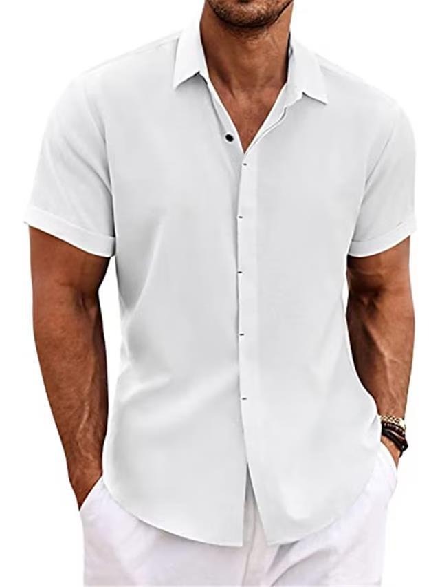 Men's Lightweight Short Sleeve Shirt - Breathable Summer Casual Wear