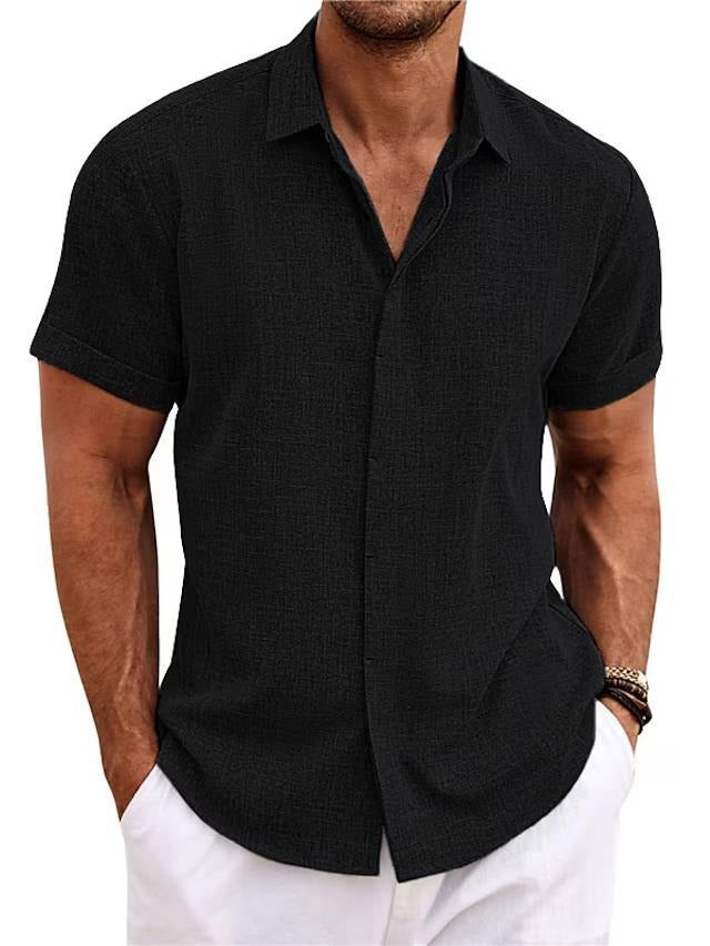 Men's Lightweight Short Sleeve Shirt - Breathable Summer Casual Wear