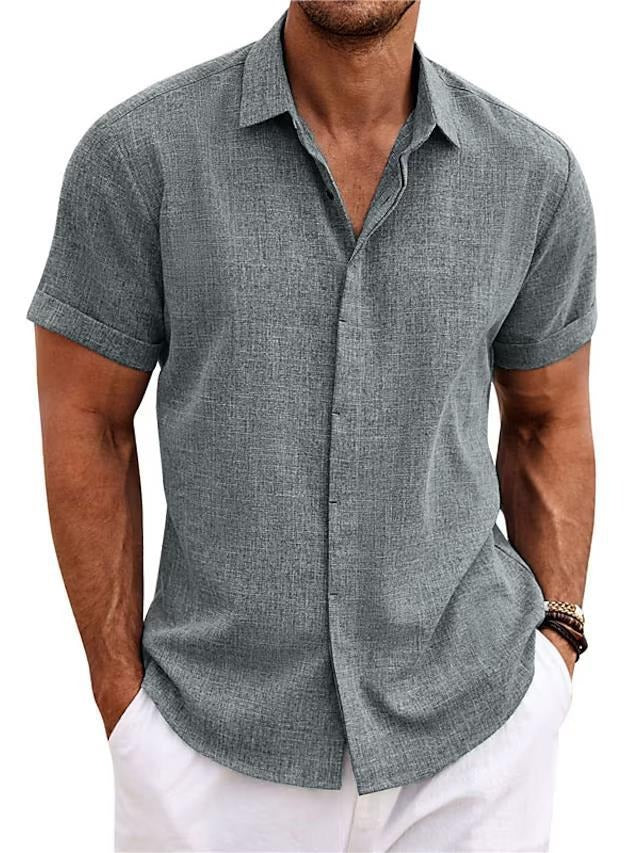 Men's Lightweight Short Sleeve Shirt - Breathable Summer Casual Wear
