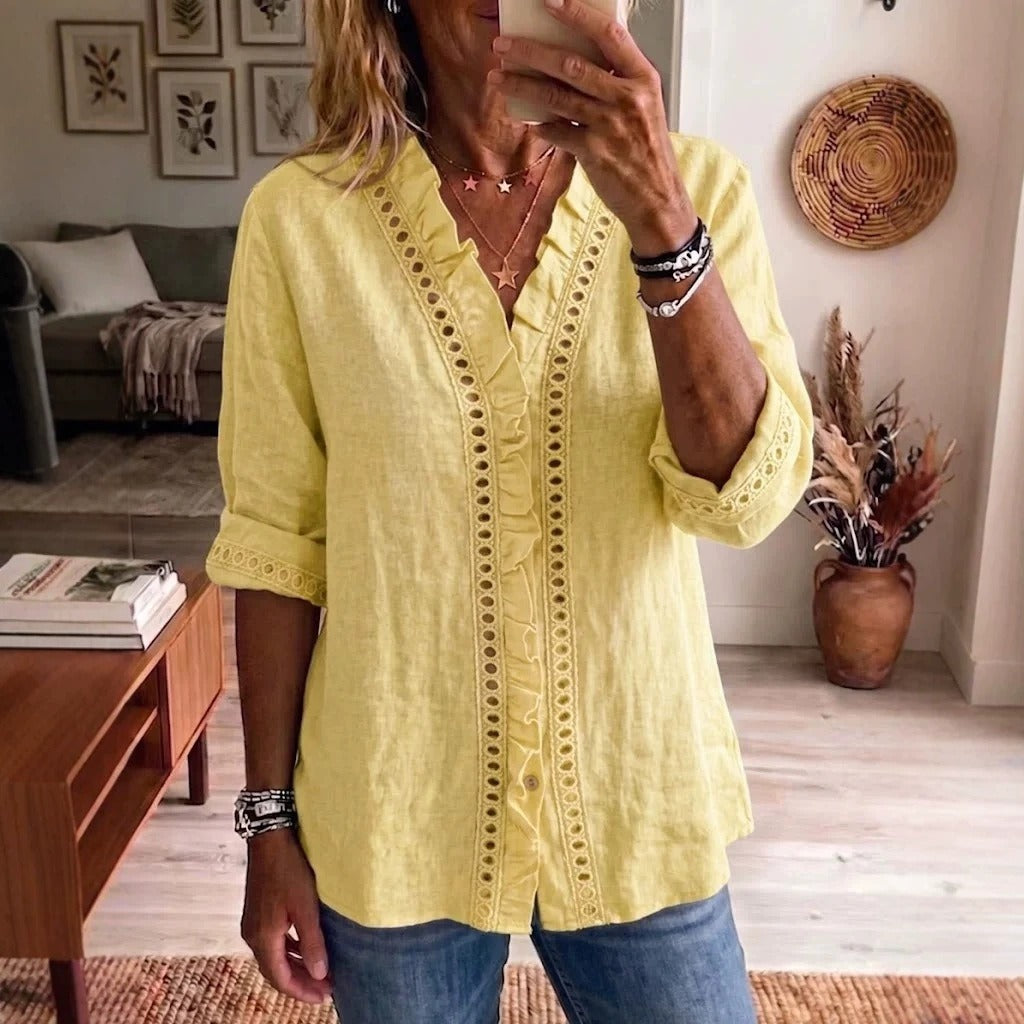 Teresa | Stylish blouse with delicate embroidery