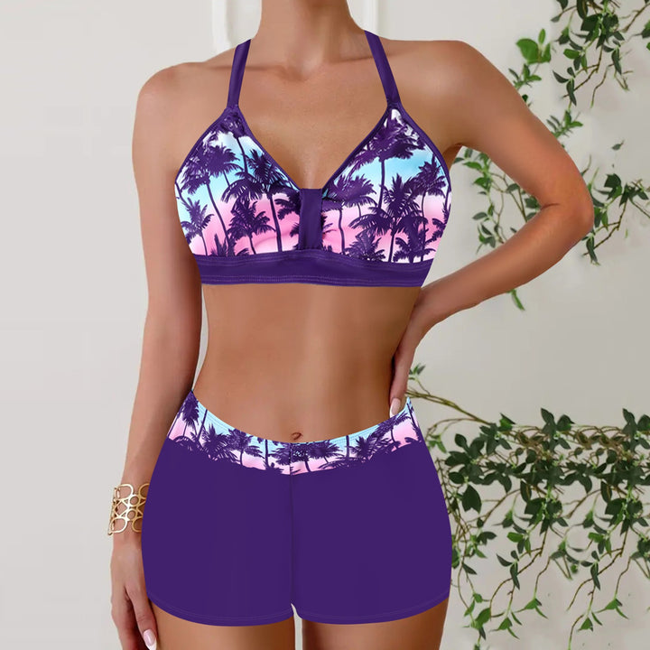 Bikini côtelé taille haute pour femmes - Ensembles de maillots de bain élégants pour la plage et la piscine en été