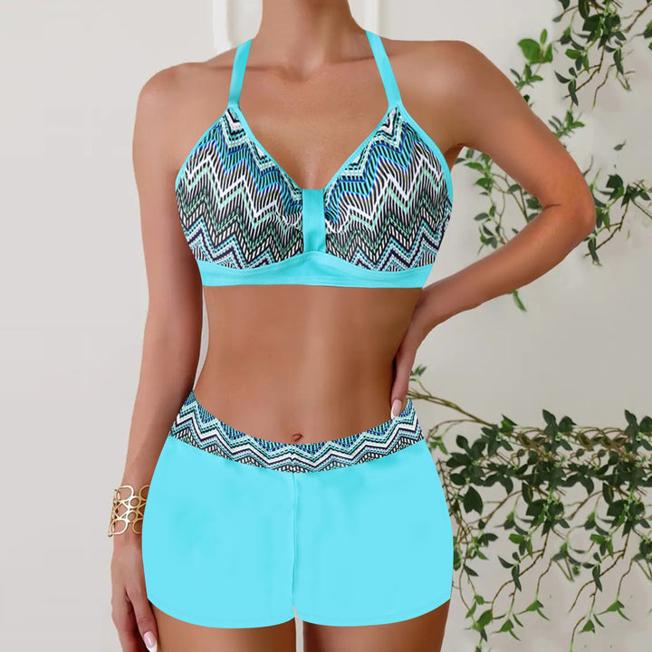 Bikini côtelé taille haute pour femmes - Ensembles de maillots de bain élégants pour la plage et la piscine en été