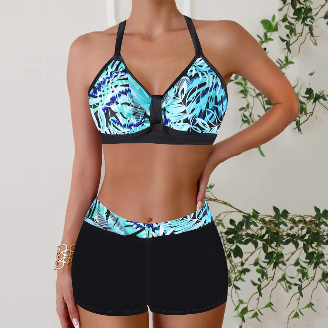 Bikini côtelé taille haute pour femmes - Ensembles de maillots de bain élégants pour la plage et la piscine en été