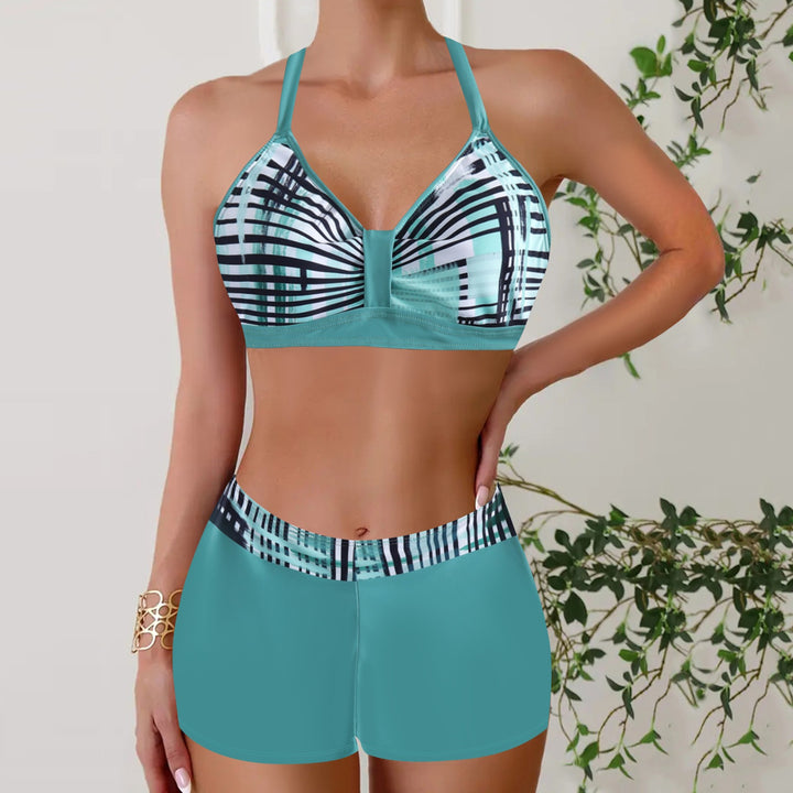 Bikini côtelé taille haute pour femmes - Ensembles de maillots de bain élégants pour la plage et la piscine en été