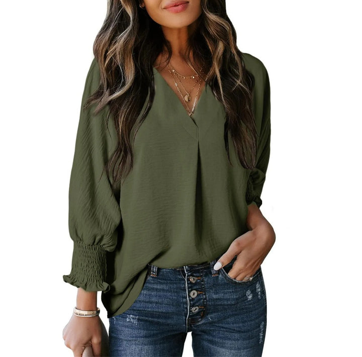 Zoe | Blouse élégante avec encolure froncée