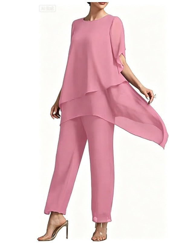 Ensemble deux pièces élégant à couches pour femme - Ajustement parfait et confort, stylé et polyvalent pour toutes occasions