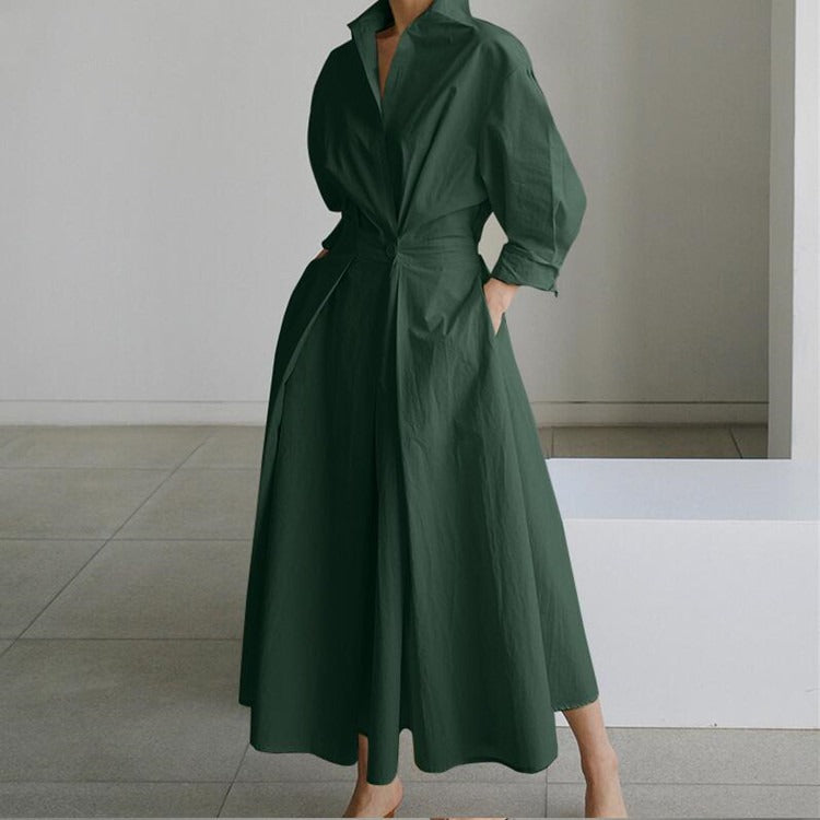 Elegant Long Women's Dress - Timeless Summer Style for Effortless Chic and Versatile Looks