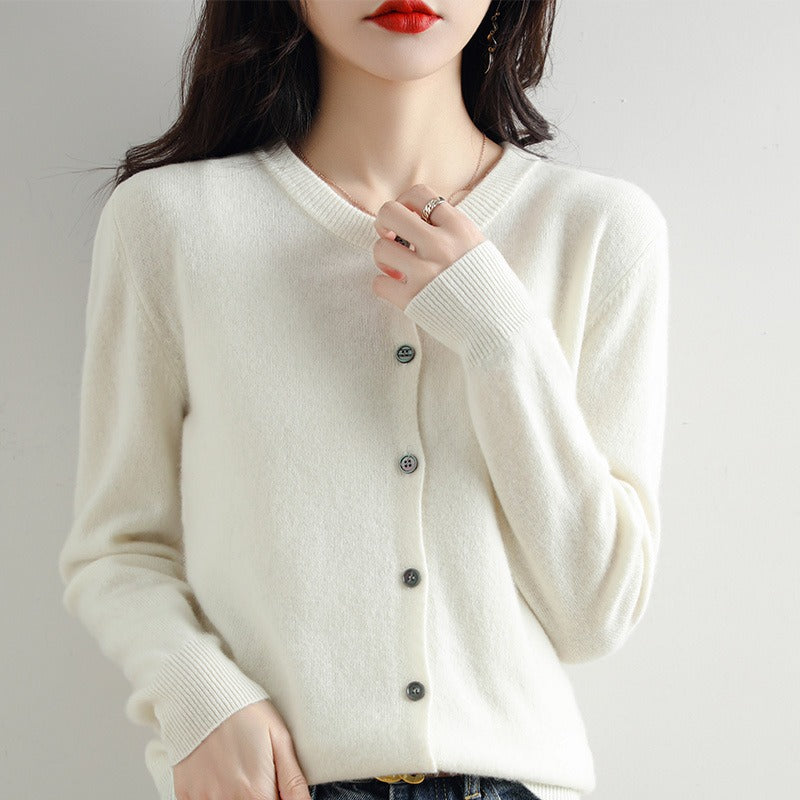 Ewa | Cardigan classique à col rond