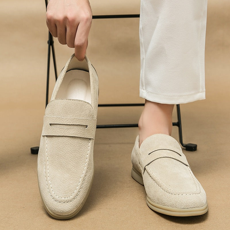 Men's Comfortable Slip-On Loafers Durable Rubber Blend