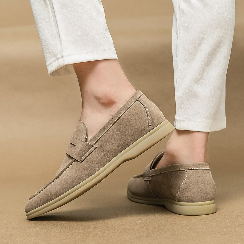 Men's Comfortable Slip-On Loafers Durable Rubber Blend