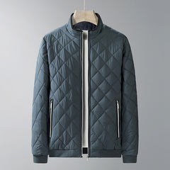 Men's quilted insulated jacket with zipper