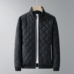 Men's quilted insulated jacket with zipper