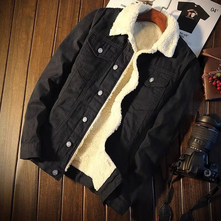 Women's Fleece Lined Thickened Denim Jacket