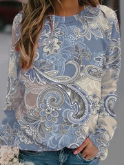 Paisley Print Pullover | A Fashionable Sweater for Colder Days