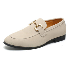 Men's Comfortable Slip-On Loafers with Horsebit Detail Leather
