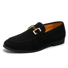 Men's Comfortable Slip-On Loafers with Horsebit Detail Leather