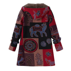 Kryztal | Boho Coat with Sherpa Lining