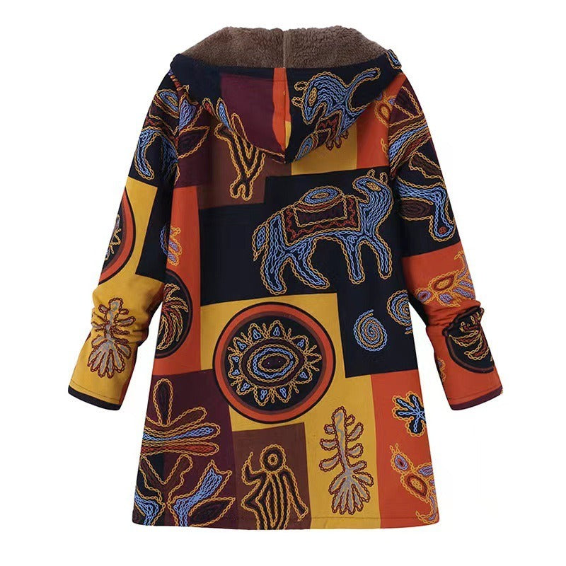 Kryztal | Manteau bohème avec doublure sherpa