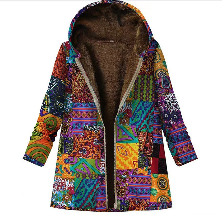 Kryztal | Manteau bohème avec doublure sherpa