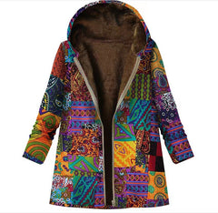 Kryztal | Boho Coat with Sherpa Lining
