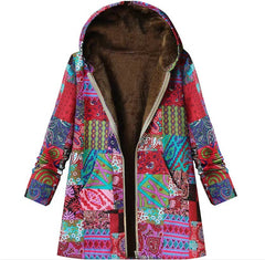 Kryztal | Boho Coat with Sherpa Lining