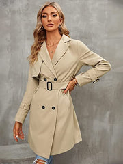 Zuzanna | Double-breasted trench coat with belt