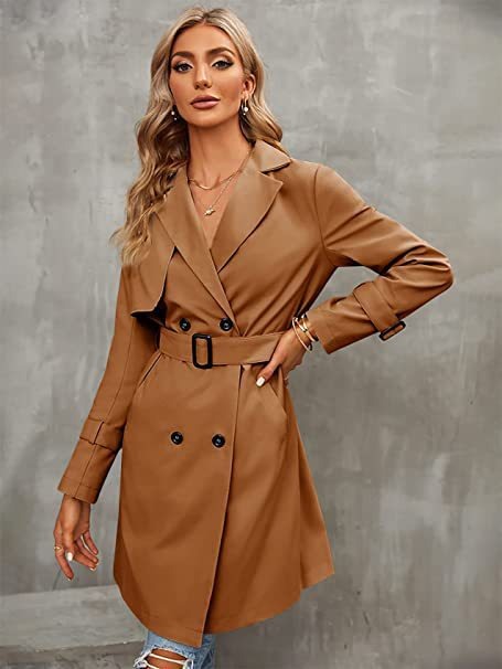 Zuzanna | Double-breasted trench coat with belt
