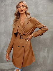 Zuzanna | Double-breasted trench coat with belt