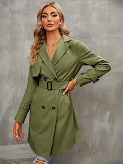 Zuzanna | Double-breasted trench coat with belt