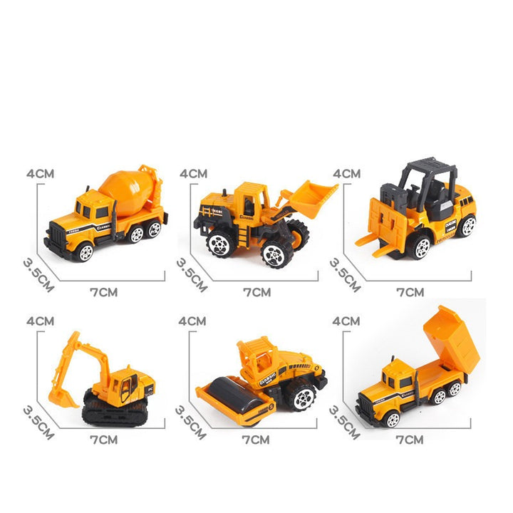 Set de jeu véhicules de construction portables pour enfants – Mini camions, pelleteuses et mallette de transport facile