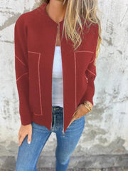 Hannah | Modern Zipper Blouse Blazer