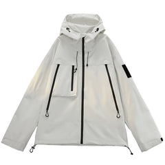 Men's winter sports raincoat with hood