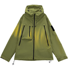Men's winter sports raincoat with hood