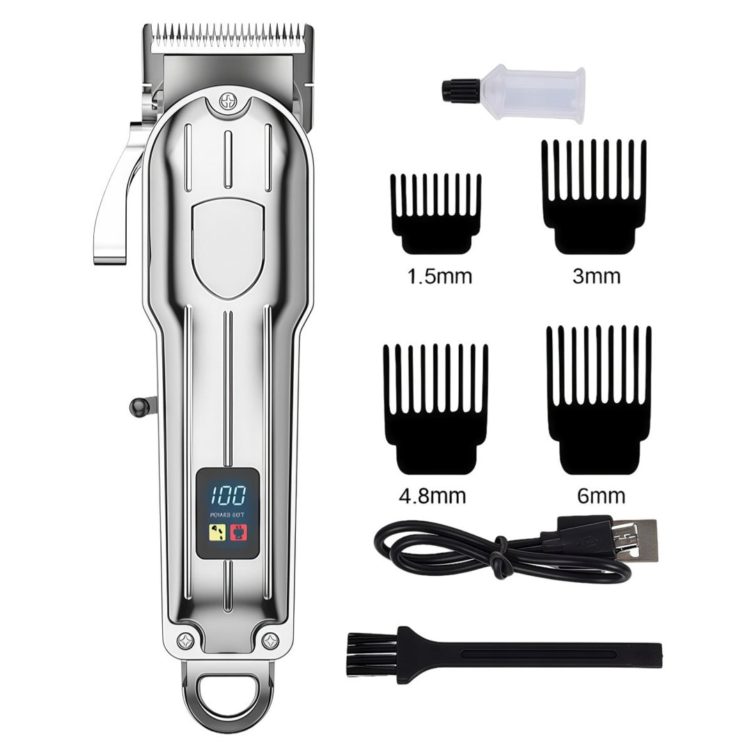 Tondeuse professionnelle pour chien, rechargeable en métal