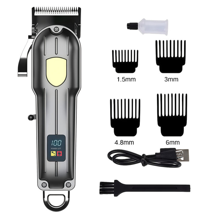 Tondeuse professionnelle pour chien, rechargeable en métal