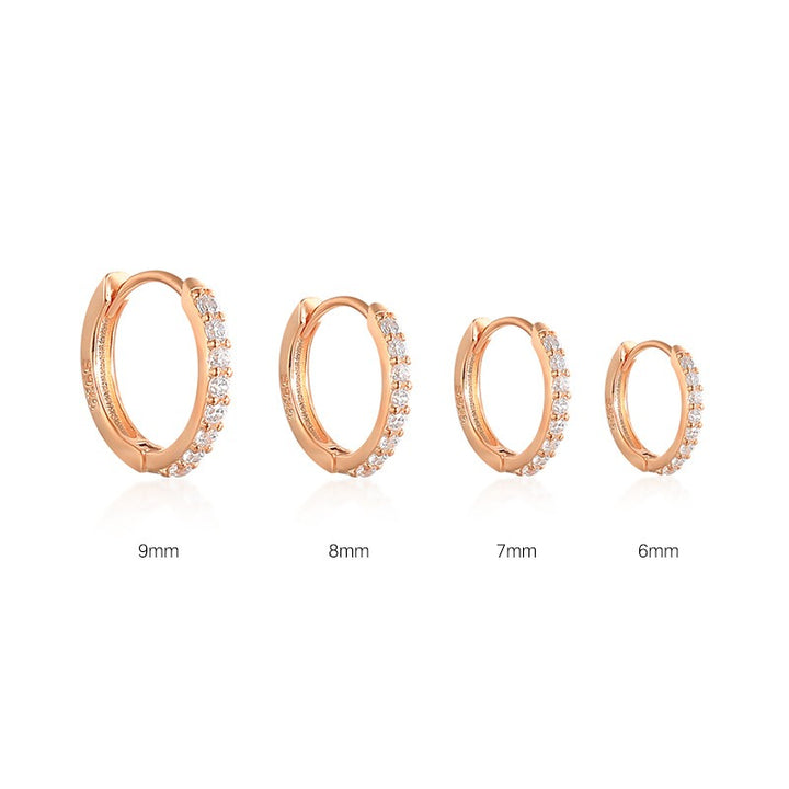 Boucles d'oreilles élégantes en or avec pierres étincelantes – Parfaites pour toute occasion
