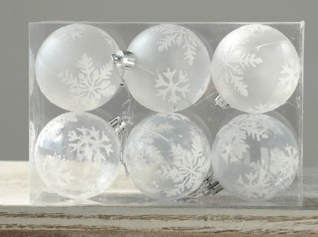 SnowGlobe Baubles | Hanging Christmas Ball Decorations with Shine