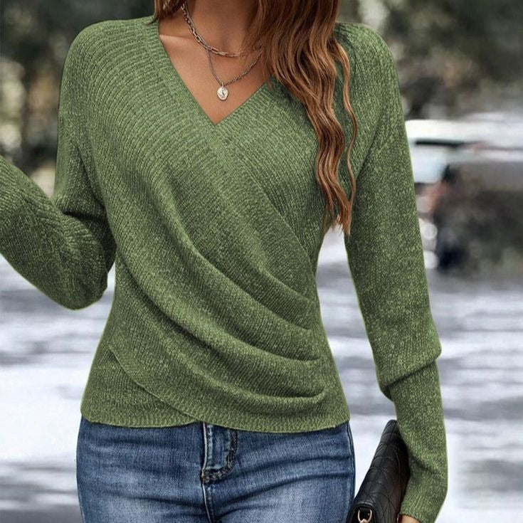 Kalina | Sweater with a wrap neckline