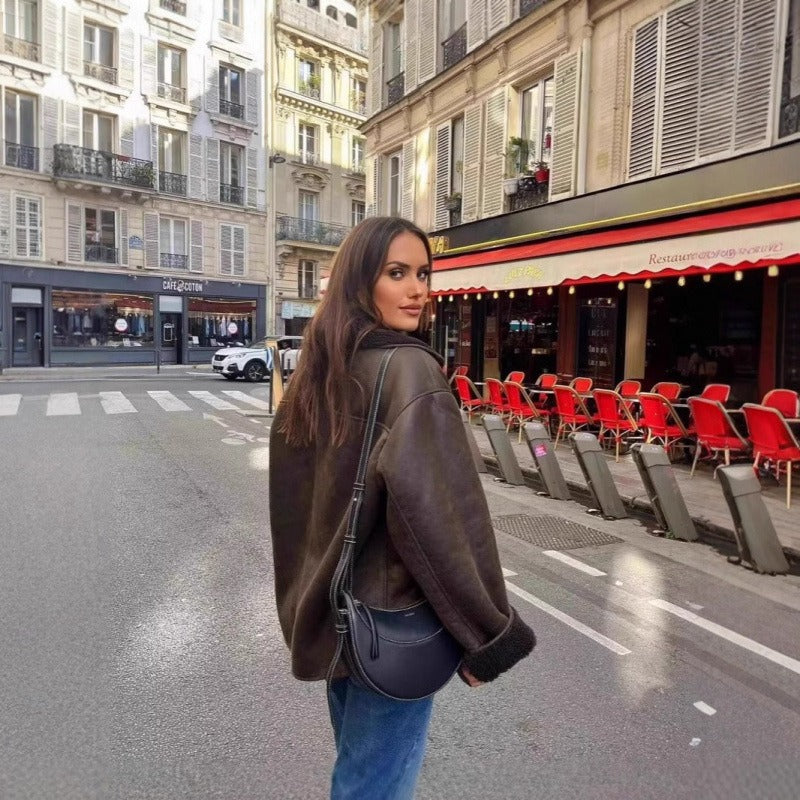 Marika | Veste courte en polaire avec col