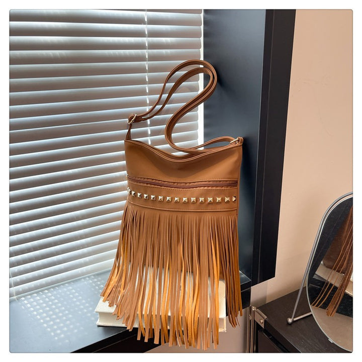 Sac à bandoulière vintage à franges pour femmes style bohème rétro
